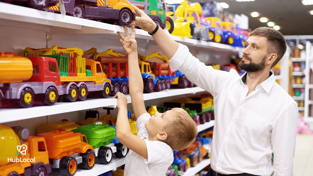 marketing local para lojas de brinquedos e moda infantil