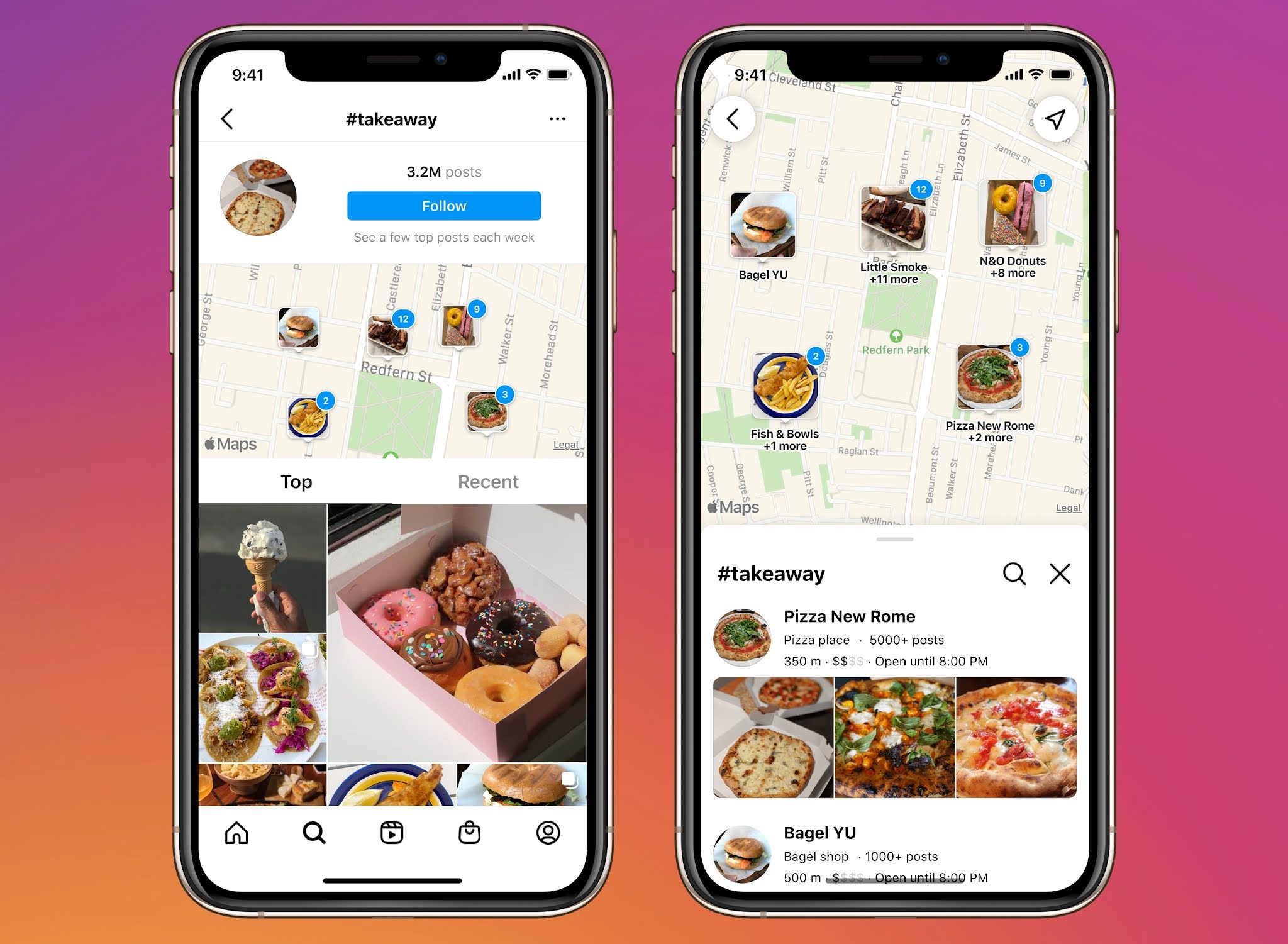 mapa do instagram